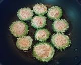 スパムと豆腐のゴーヤ詰め*揚げ焼き作り方6写真