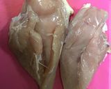 俺流！鷄ムネ肉でのり塩チキンフライ作り方1写真