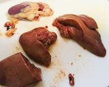鶏の肝煮作り方1写真