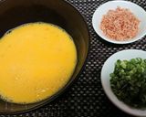 レンチン！【干しエビと小葱のだし巻き卵】作り方1写真