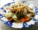 時短*鶏の唐揚げとカット野菜で野菜炒め*作り方5写真