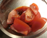 簡単３分★トマトのにんにく酢醤油和え作り方2写真