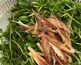 豆苗と豆腐と干しエビのサラダ作り方3写真