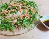 豆苗と豆腐と干しエビのサラダ作り方6写真