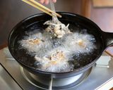 ひじきと桜エビのきざみ浜納豆入りかき揚げ作り方4写真
