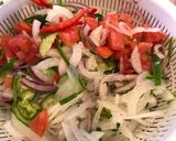 カレイと夏野菜の揚げ浸し ソーメン仕立て作り方2写真