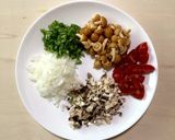 喫茶店風バジルかおるなめこのミートパスタ作り方3写真