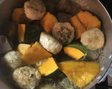 南瓜と揚焼き鶏団子のこっくり煮作り方7写真