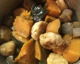 南瓜と揚焼き鶏団子のこっくり煮作り方10写真