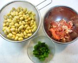大豆と豚肉のかき揚げ作り方1写真