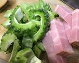 ゴーヤとベーコンのピーナッツバター炒め作り方2写真