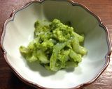イカ空豆　蓼、ゴルゴンゾーラブルスケッタ作り方2写真