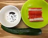 お弁当にきゅうりとカニカマでミニスイカ作り方1写真