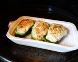 ピーマンつくね焼き 温泉卵添え作り方2写真