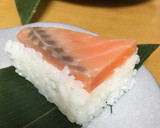 おうちで押し寿司☆富山鱒の寿司(サーモン作り方25写真
