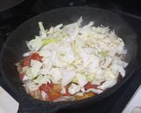 焼きうどん(焼きそば)に焼トマト合うね作り方4写真