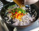 きざみ浜納豆入り肉そぼろレタスカップご飯作り方5写真