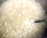 モロヘイヤと玉ねぎと鶏肉のスープ作り方3写真