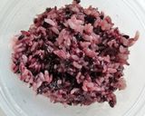 ほわほわ～❀雑穀ご飯パン　黒米作り方1写真