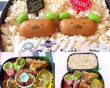 くまウインナー弁当　簡単　可愛い　デコ弁作り方4写真