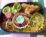 くまウインナー弁当　簡単　可愛い　デコ弁作り方5写真