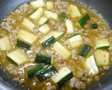 簡単！ズッキーニで☆麻婆茄子風作り方4写真
