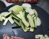 ズッキーニとベーコンの簡単ナポリタン作り方1写真