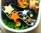 キャラ弁 天の川おにぎりの七夕弁当作り方2写真