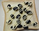 大葉・青海苔香る❀蒸し黒豆の和トースト作り方2写真