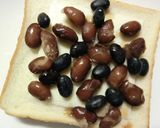 金時豆×蒸し黒豆の甘塩チーズトースト作り方3写真