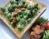 枝豆の塩・青海苔チーズトースト作り方4写真