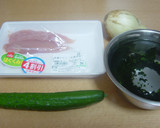 新玉ねぎとささみ☆わかめの和え物作り方1写真