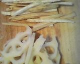 ごぼうとれんこんの炊き込みご飯作り方1写真