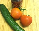 ザーサイと夏野菜の冷奴作り方1写真