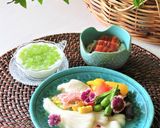 そうめんと豆腐の冷製あんかけ☆七夕作り方7写真