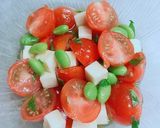 簡単!トマトとチーズ、枝豆のバジルソース作り方4写真