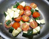 簡単！卵とズッキーニとトマトの中華炒め作り方3写真