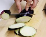 レンジで簡単　茄子の重ね蒸し作り方1写真