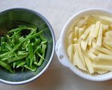 鶏むね肉とじゃが芋のテリヤキマヨ炒め作り方1写真