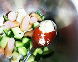 マヨネーズとチリソースのサラダ作り方2写真