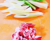 ☆こんにゃくと豚肉ネギの甘辛炒め☆作り方1写真