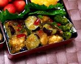 ズボラで愛♡温野菜＋ナスのミゾレ炒め弁当作り方7写真