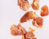 水菜と鶏もも肉の和風パスタ作り方1写真