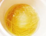水菜と鶏もも肉の和風パスタ作り方4写真