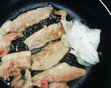 今日夕飯 豚ばら肉の照り盛り作り方4写真