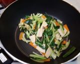 厚揚げ豚肉巻きの野菜あんかけ作り方6写真