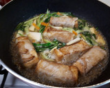 厚揚げ豚肉巻きの野菜あんかけ作り方8写真