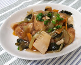 厚揚げ豚肉巻きの野菜あんかけ作り方10写真