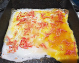 （お弁当）乾燥小桜エビの薄巻き目玉焼き作り方2写真
