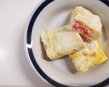 （お弁当）乾燥小桜エビの薄巻き目玉焼き作り方3写真